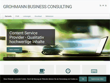 Tablet Screenshot of grohmann-business-consulting.de